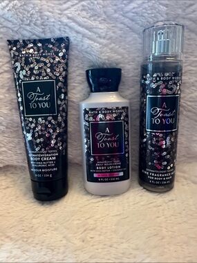 Bath & Body Works A Toast To You Sequin Body Care Trio